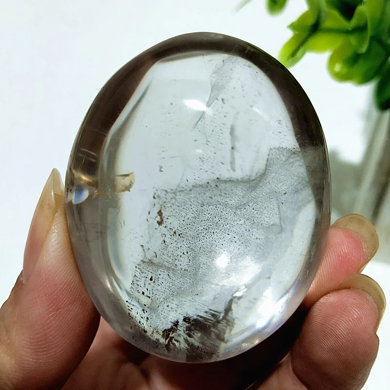 Natural Stone Smoky White Quartz Crystal Palm Home Decoration Meditate And Chakra Healing Crystals - Image 11