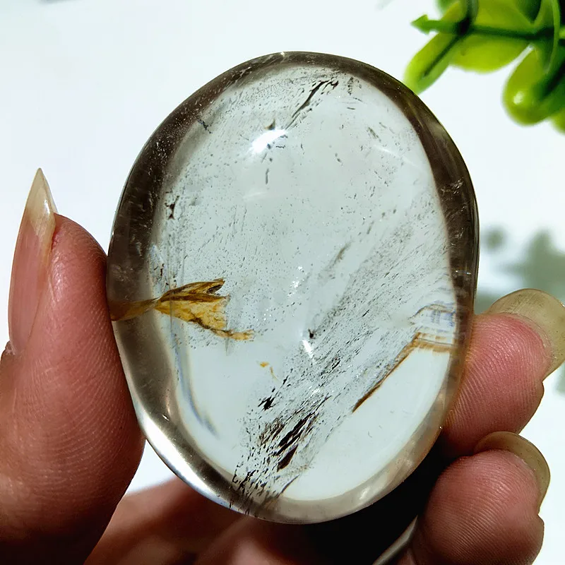 Natural Stone Smoky White Quartz Crystal Palm Home Decoration Meditate And Chakra Healing Crystals - Image 10