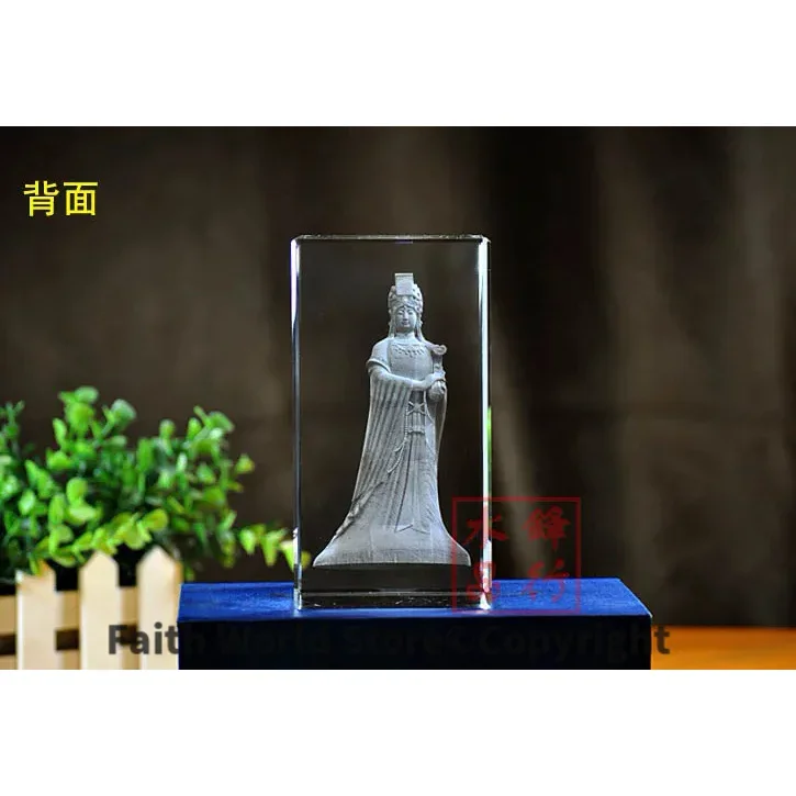 HOME OFFICE -efficacious Talisman House Protection Mazu Goddess Matsu 3D crystal statue Decoration Collection BEST gift - Image 4