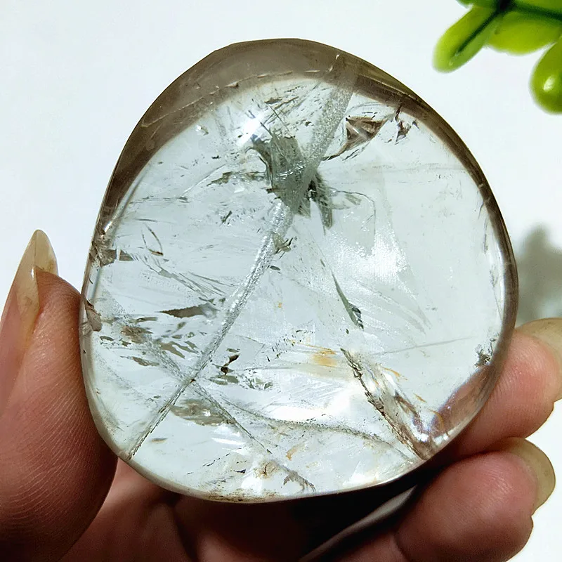 Natural Stone Smoky White Quartz Crystal Palm Home Decoration Meditate And Chakra Healing Crystals - Image 15