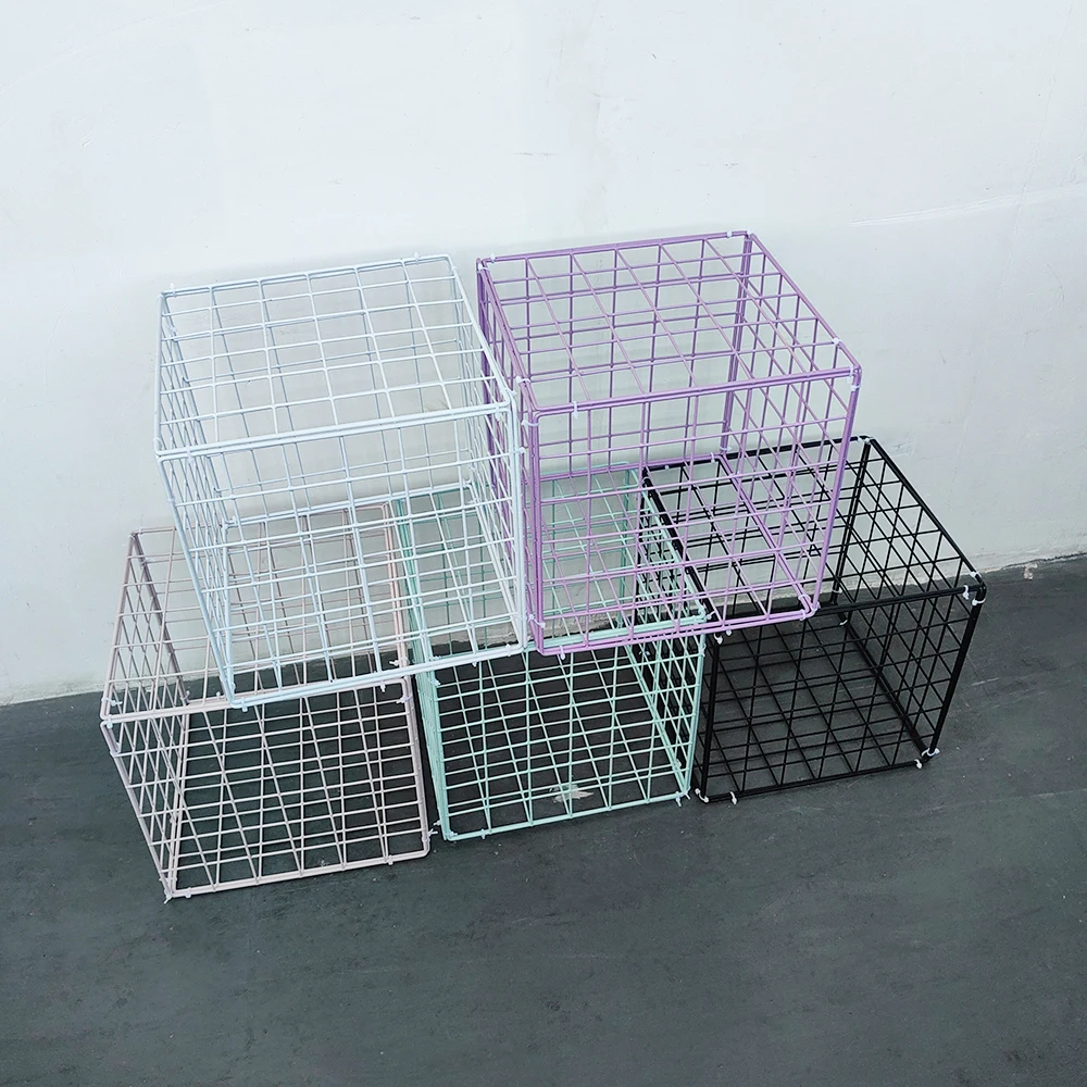 Grid Panel Colorful Metal With Plastic Grid Stand Kindergarten Style Layout Props Internet Celebrity Decorative Grid Cube - Image 2