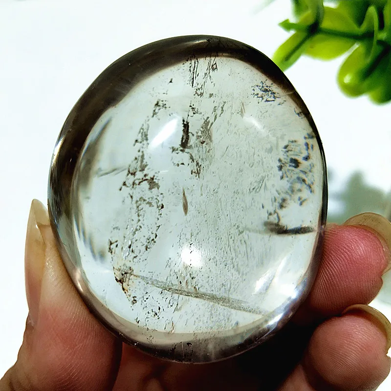 Natural Stone Smoky White Quartz Crystal Palm Home Decoration Meditate And Chakra Healing Crystals - Image 16