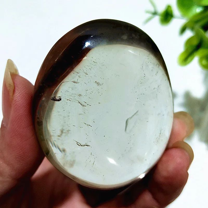 Natural Stone Smoky White Quartz Crystal Palm Home Decoration Meditate And Chakra Healing Crystals - Image 4