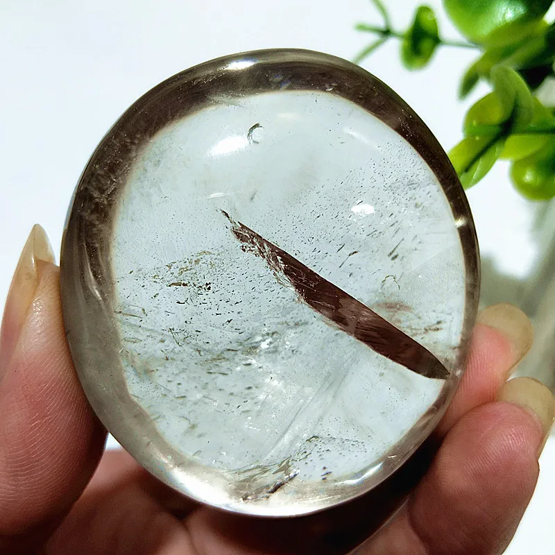 Natural Stone Smoky White Quartz Crystal Palm Home Decoration Meditate And Chakra Healing Crystals - Image 21