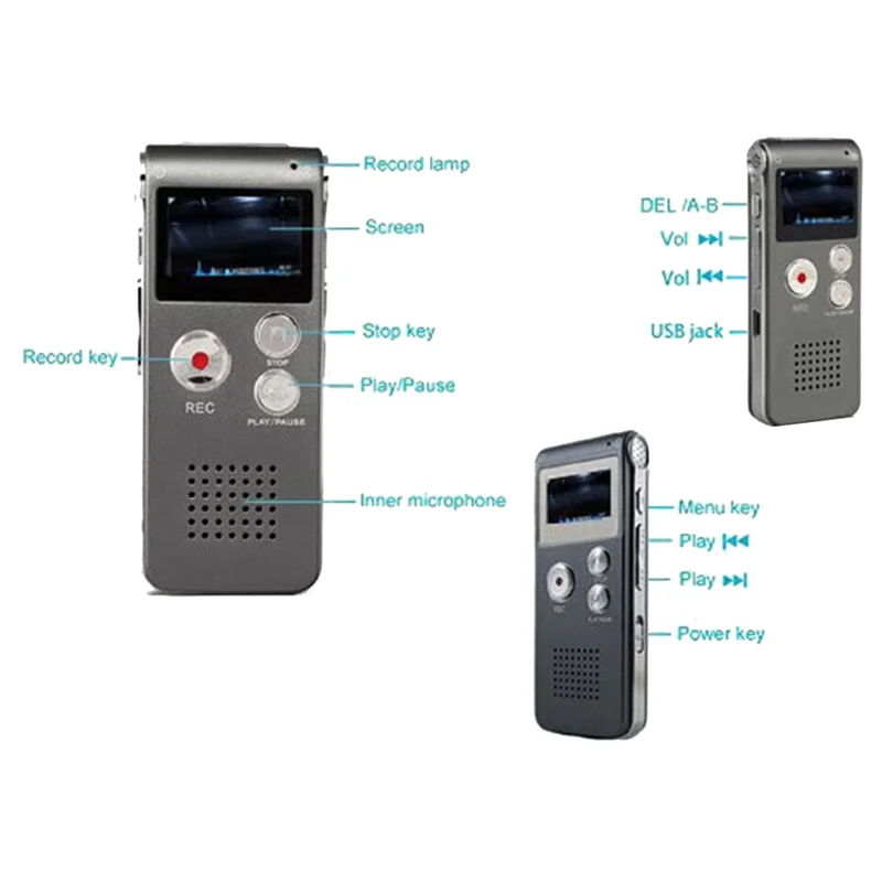 Paranormal Equipment Digital EVP Voice Activated Recorder USB US 8GB (Black) - Image 6