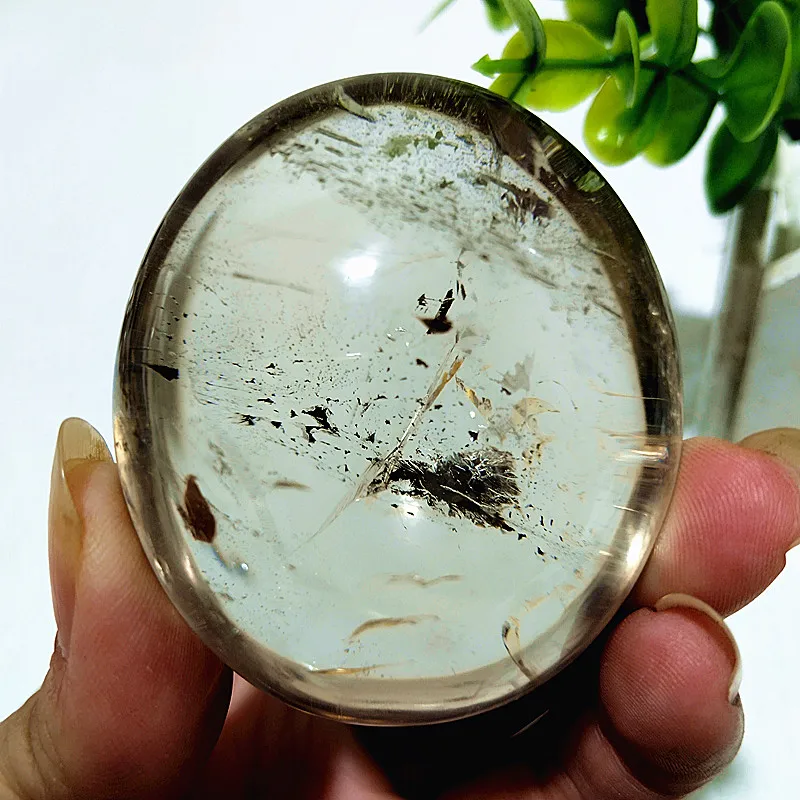 Natural Stone Smoky White Quartz Crystal Palm Home Decoration Meditate And Chakra Healing Crystals - Image 13