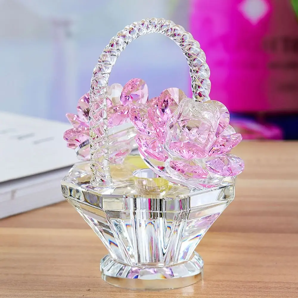 Crystal Flower Basket Decoration,Crystal Flower Basket Decoration,Decorative Ornaments,Tabletop Decoration - Image 7