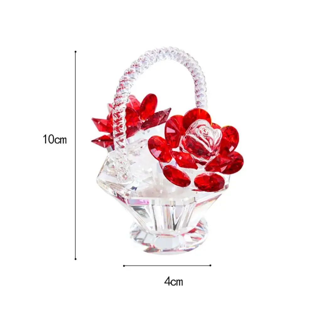 Crystal Flower Basket Decoration,Crystal Flower Basket Decoration,Decorative Ornaments,Tabletop Decoration - Image 6
