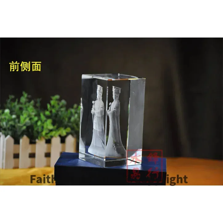 HOME OFFICE -efficacious Talisman House Protection Mazu Goddess Matsu 3D crystal statue Decoration Collection BEST gift - Image 3