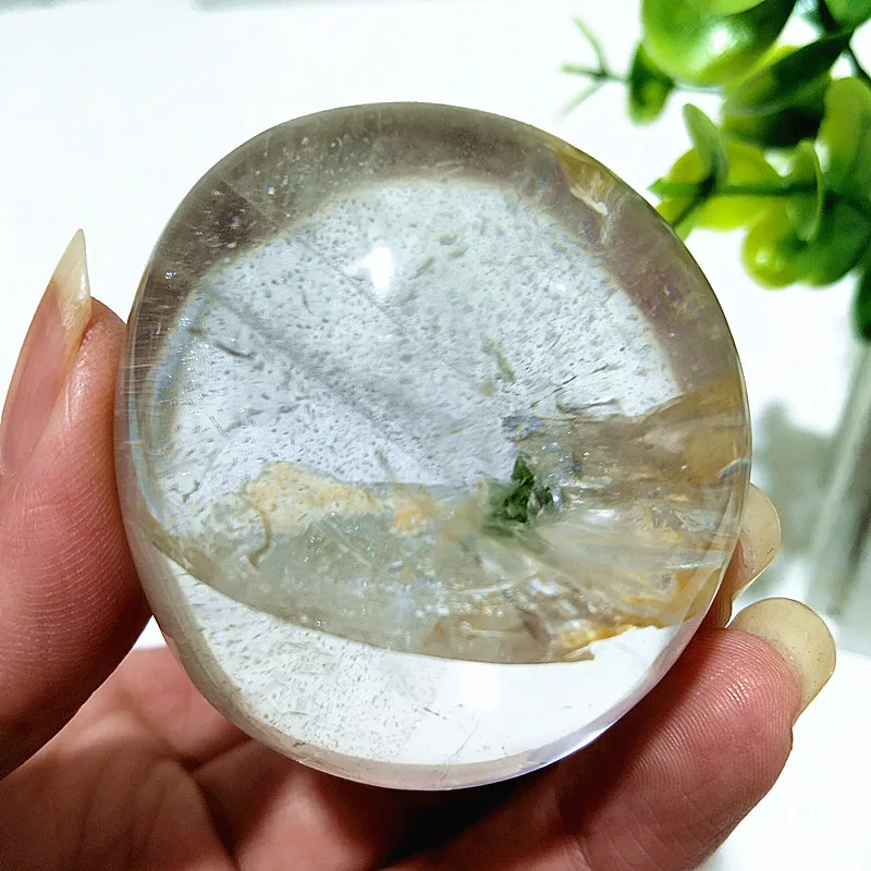 Natural Stone Smoky White Quartz Crystal Palm Home Decoration Meditate And Chakra Healing Crystals - Image 6