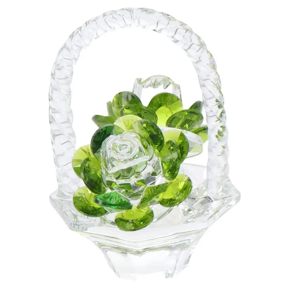 Crystal Flower Basket Decoration,Crystal Flower Basket Decoration,Decorative Ornaments,Tabletop Decoration - Image 4