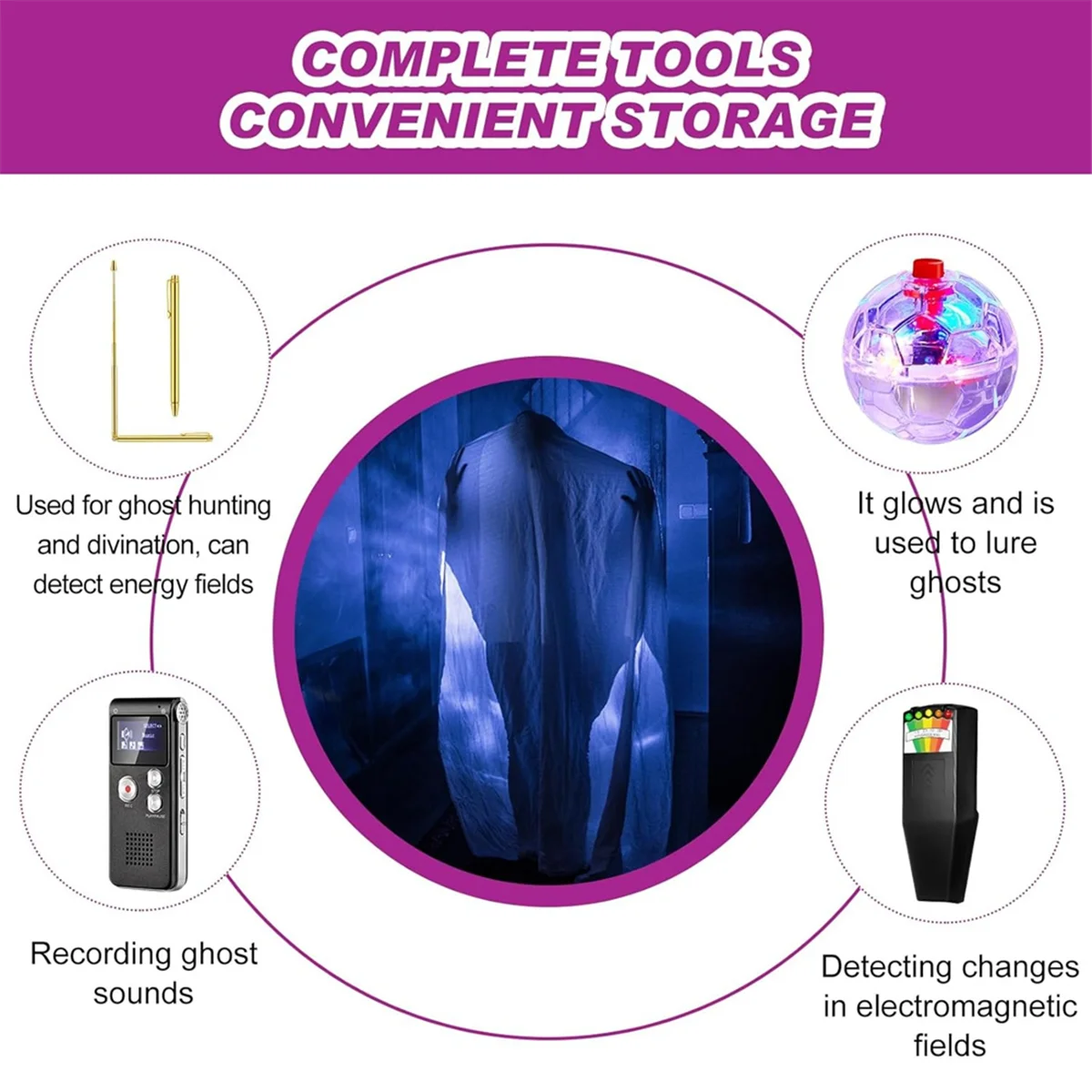 New 8-Piece Equipment Kit Paranormal Equipment Tester for Home Office - Image 2