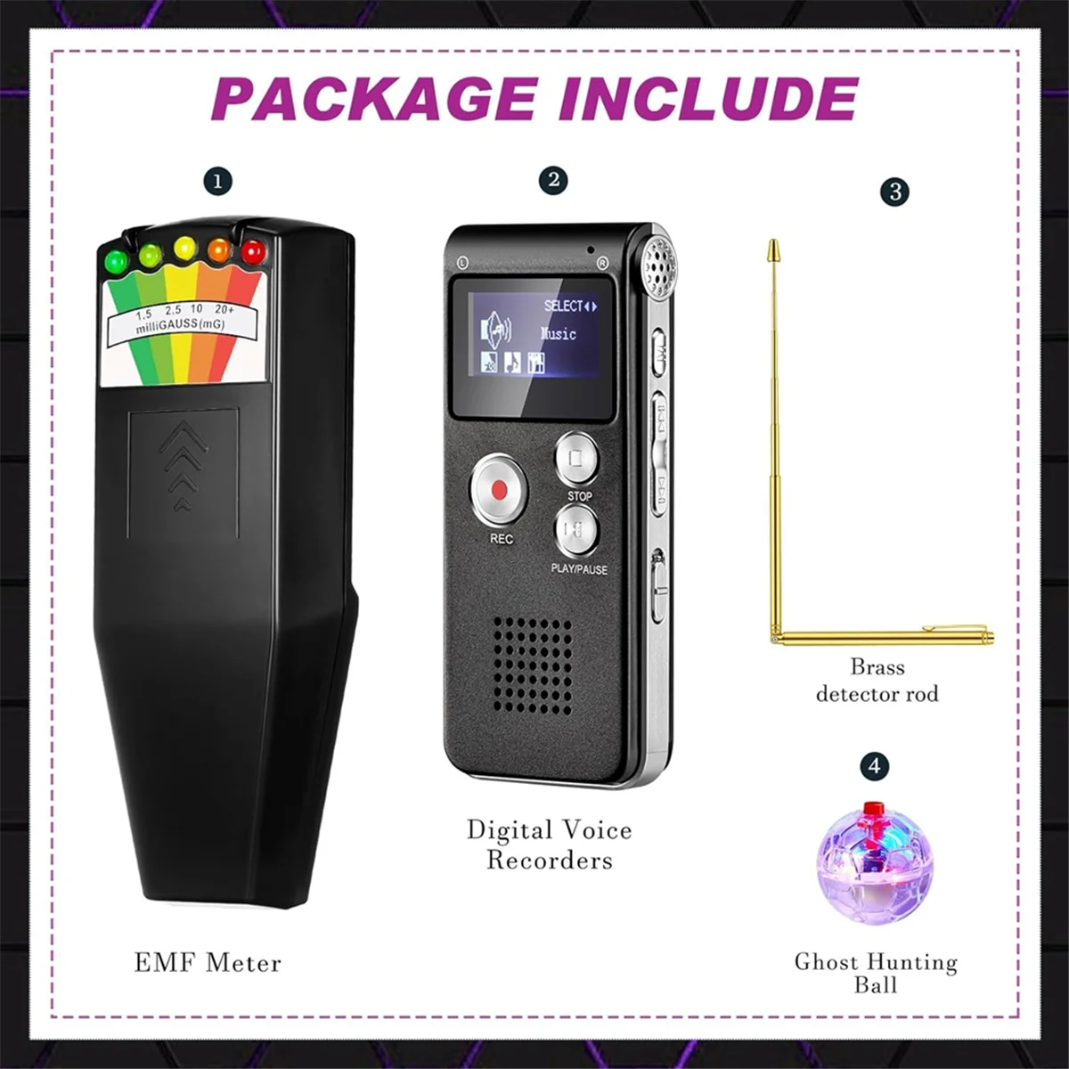 New 8-Piece Equipment Kit Paranormal Equipment Tester for Home Office - Image 5